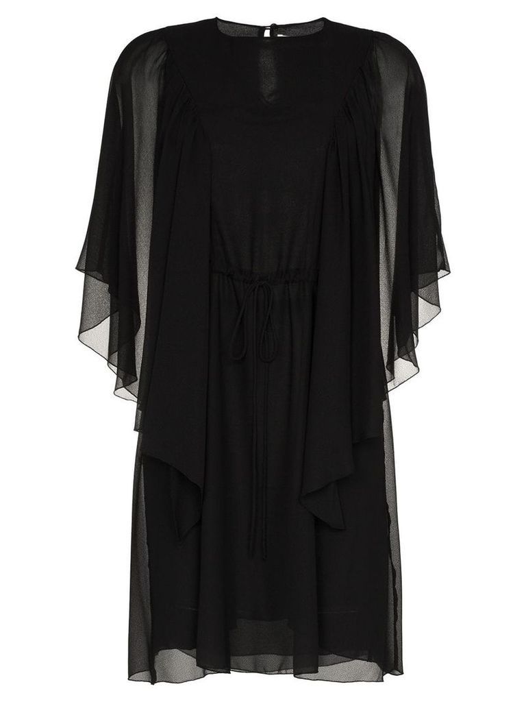 See By Chloé ruffle sheer sleeve mini dress - Black