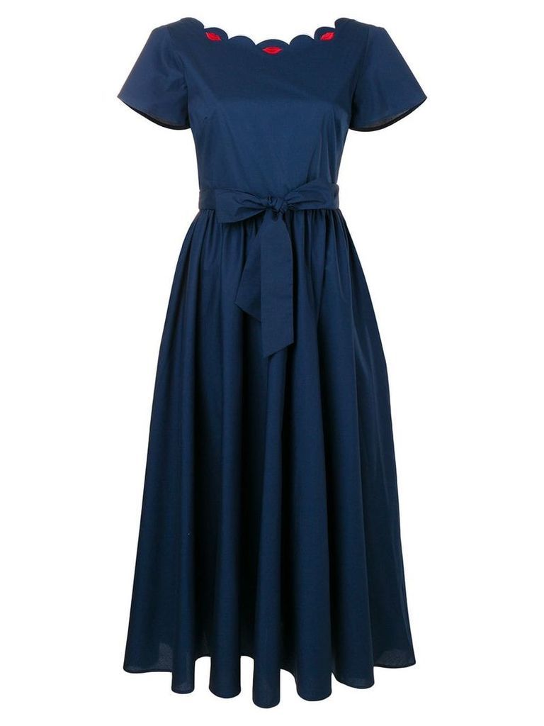 Vivetta belted poplin midi dress - Blue