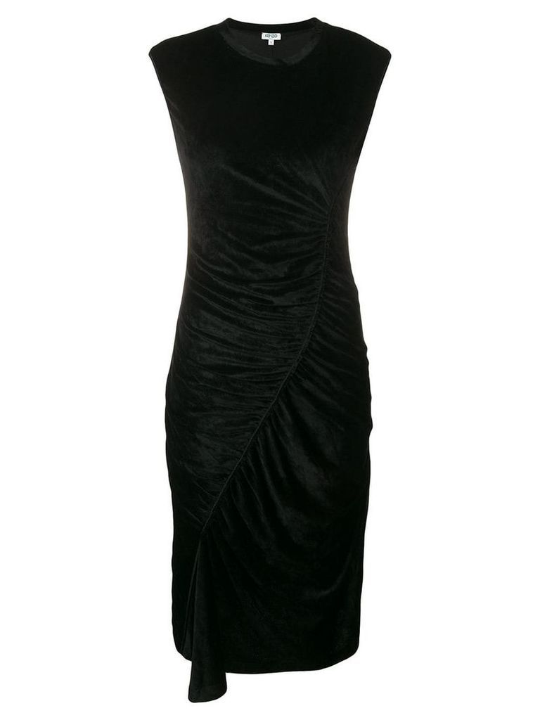 Kenzo asymmetric ruched dress - Black
