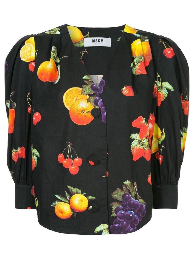 MSGM fruit print shirt - Black