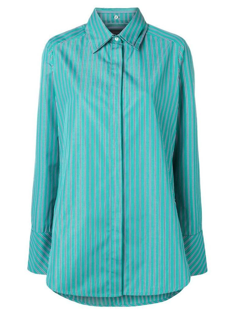Frenken screen stripe poplin shirt - Green