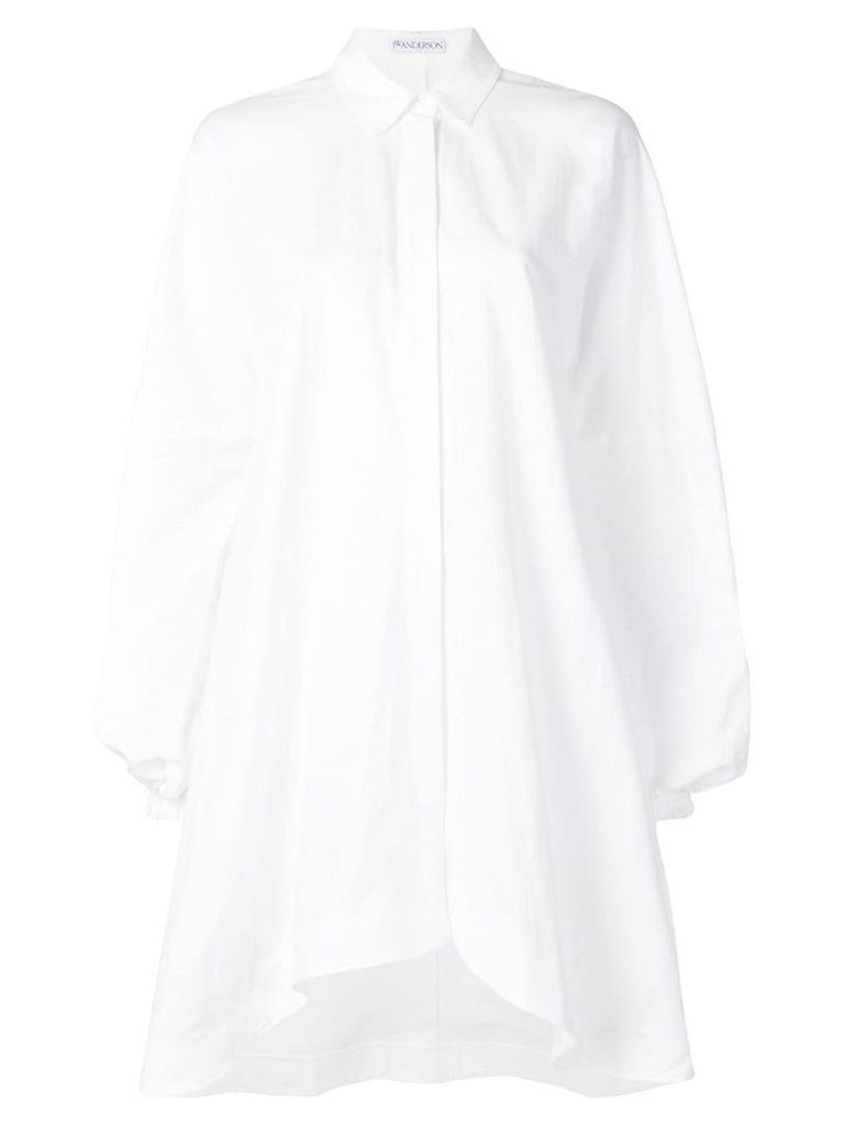 JW Anderson button down puff sleeve dress - White
