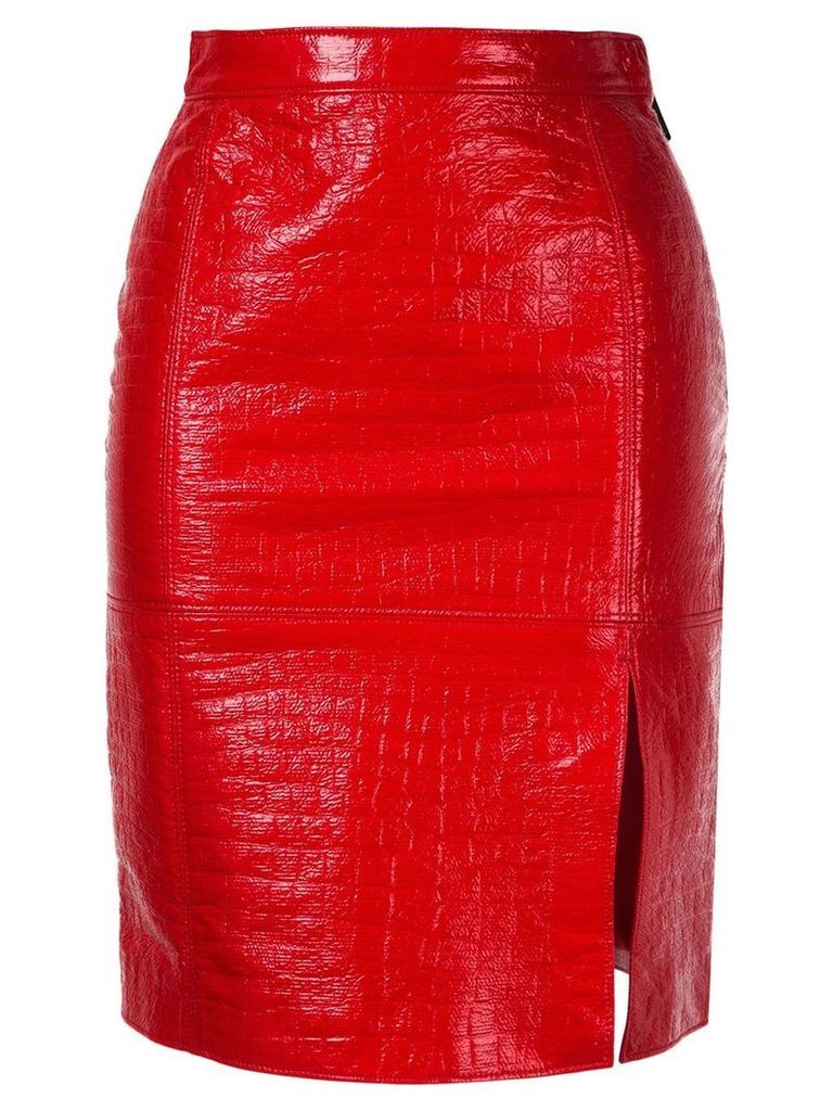 MSGM front slit skirt - Red