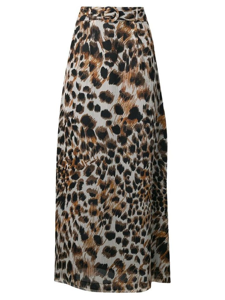 Nanushka Nataal Ocelot leopard print maxi skirt - Multicolour