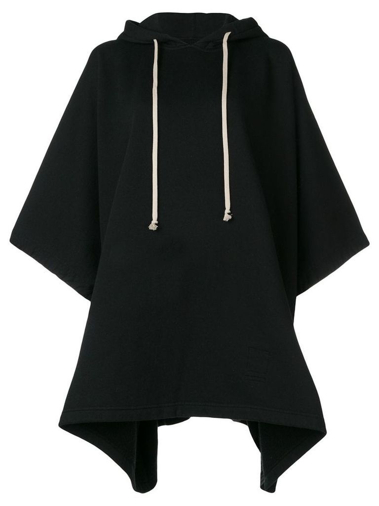 Rick Owens DRKSHDW cape style hoodie - Black
