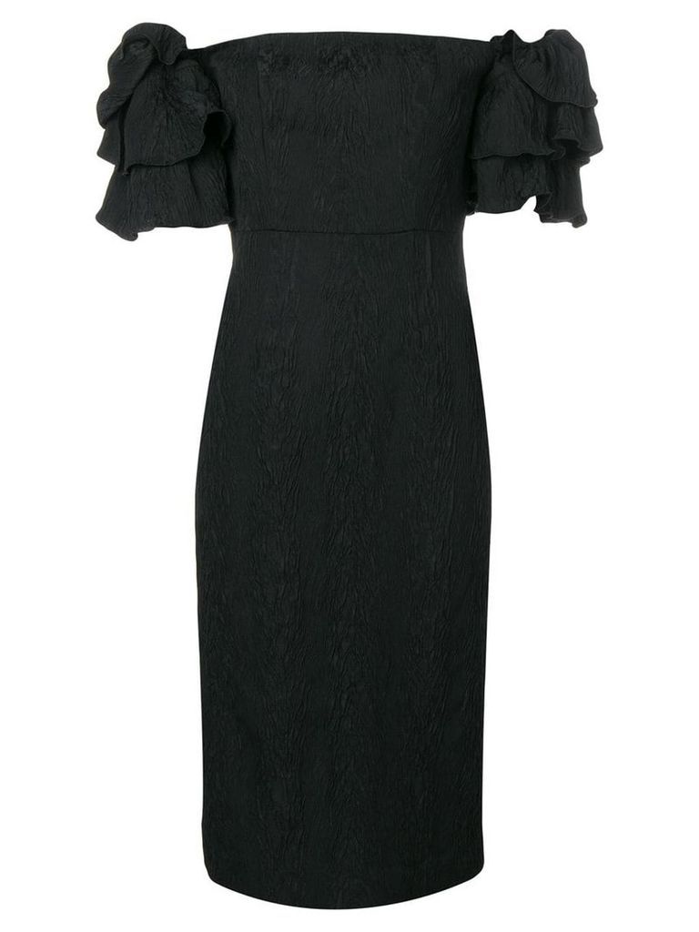 Alexa Chung puff sleeve dress - Black