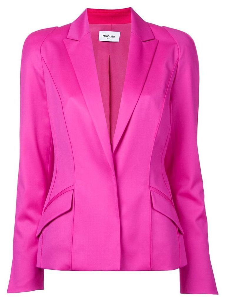 Mugler long sleeved blazer jacket - Pink