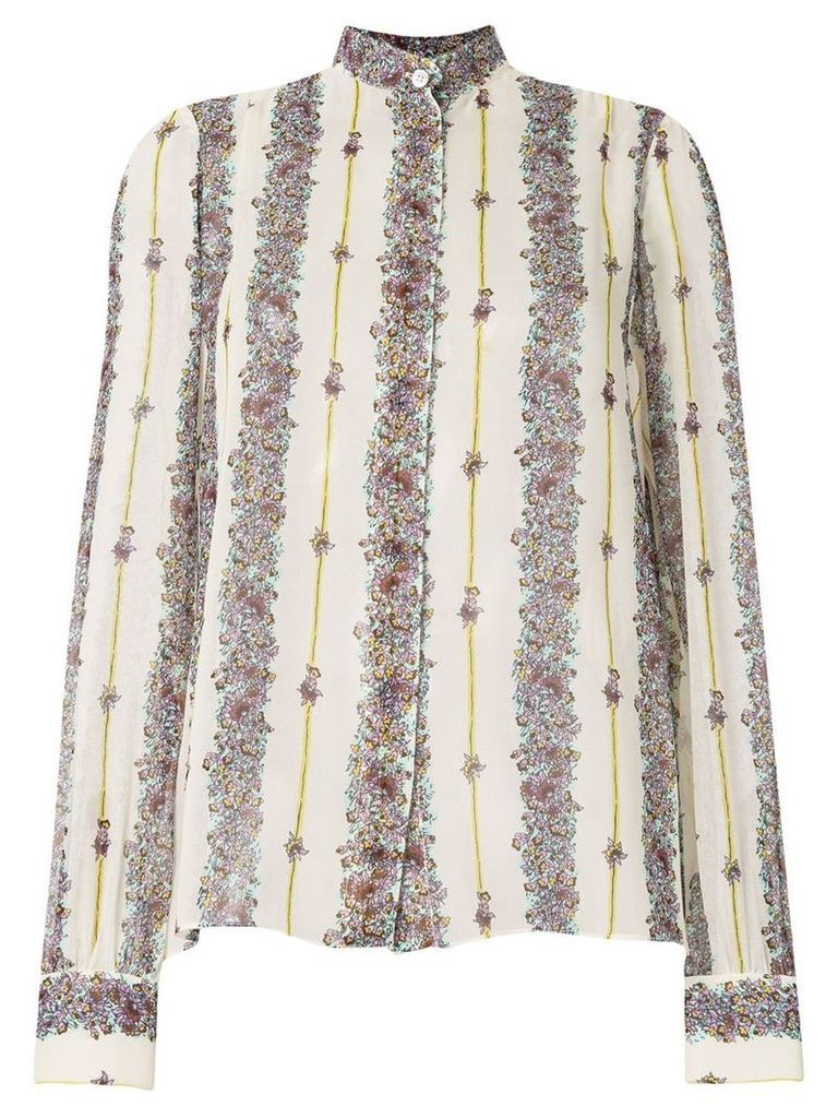 Giambattista Valli embroidered long-sleeve shirt - NEUTRALS