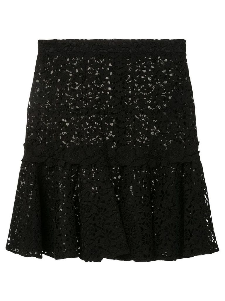 Giambattista Valli embroidered middle skirt - Black