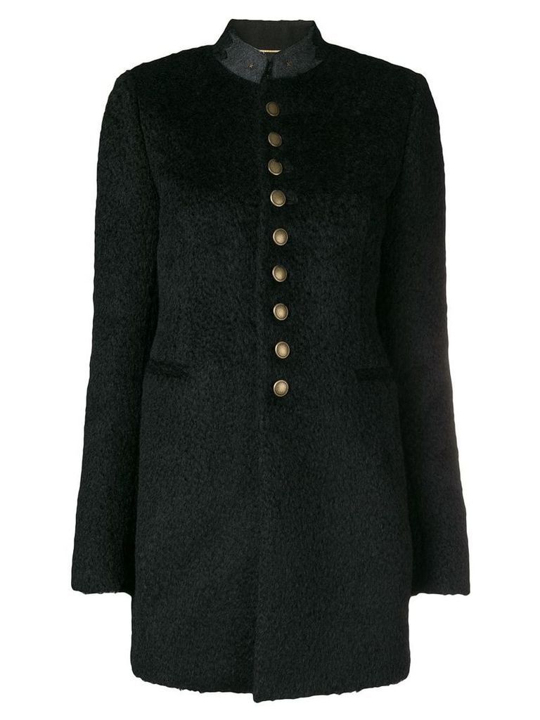 Saint Laurent buttoned military coat - Black