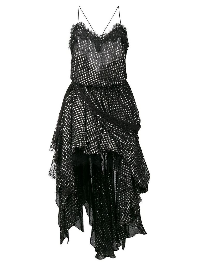 Faith Connexion asymmetric spaghetti strap dress - Black