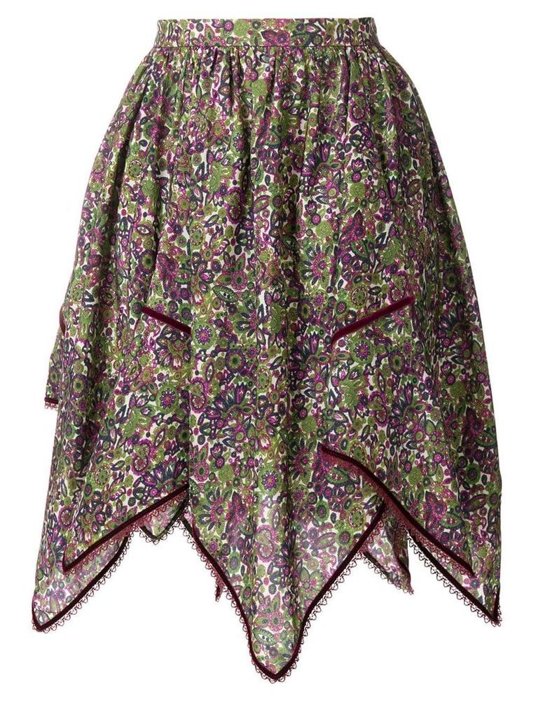 Dsquared2 floral print handkerchief skirt - Green