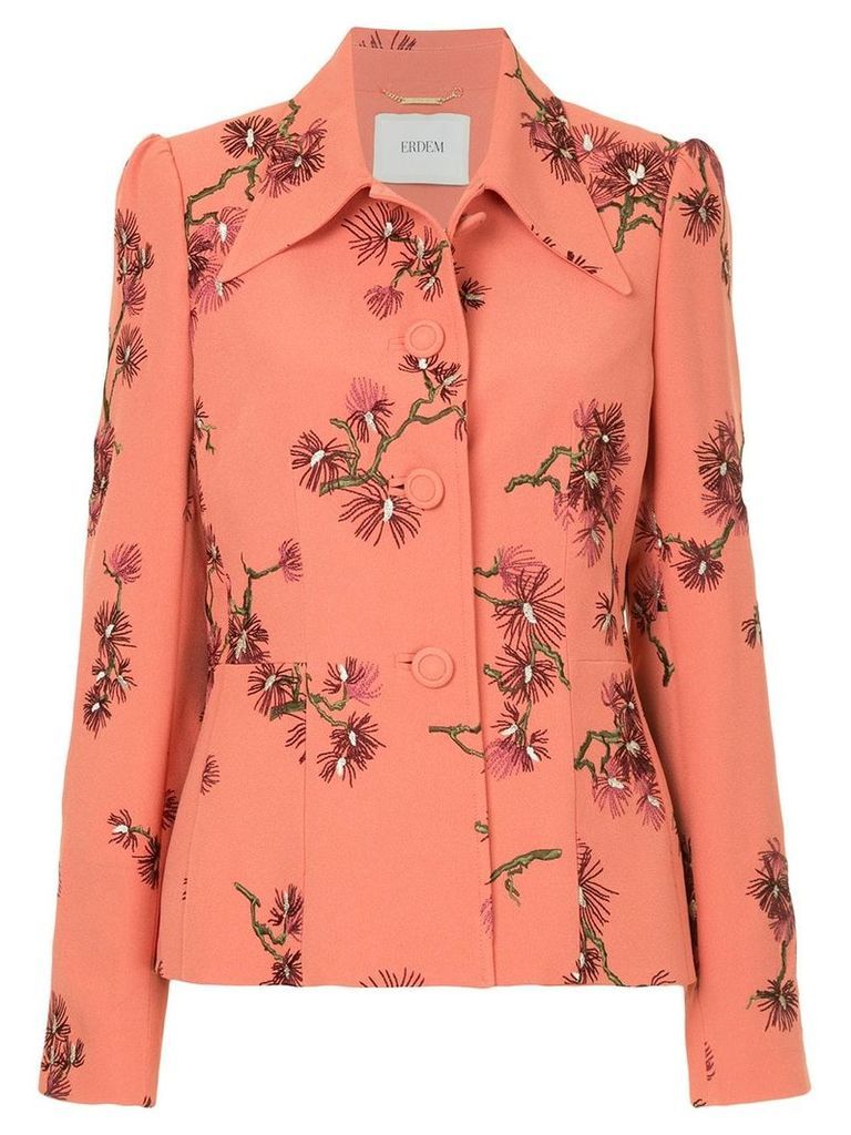 Erdem floral print suit jacket - PINK