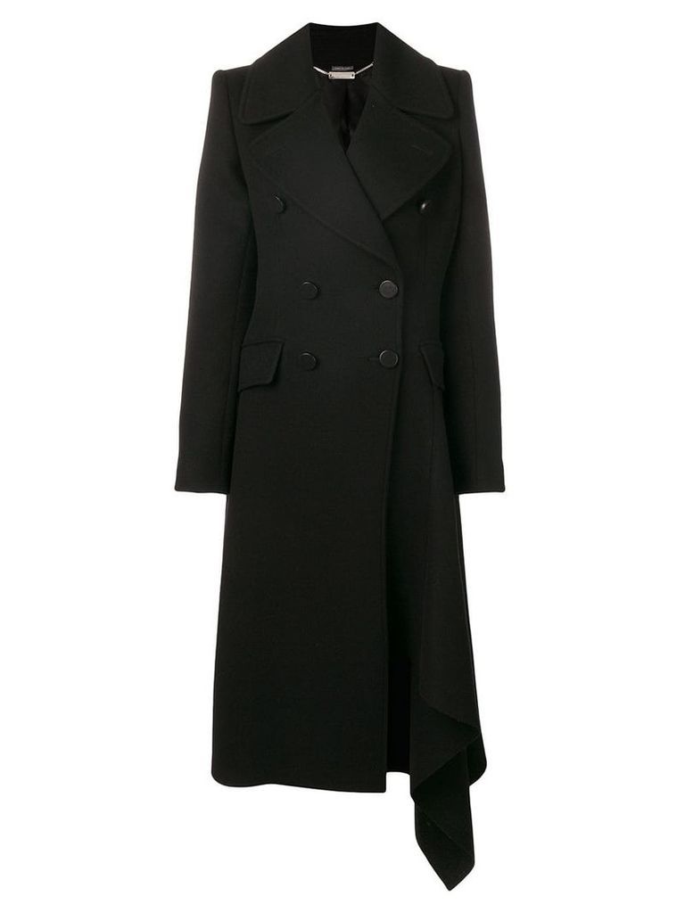 Alexander McQueen asymmetric double-breasted coat - Black