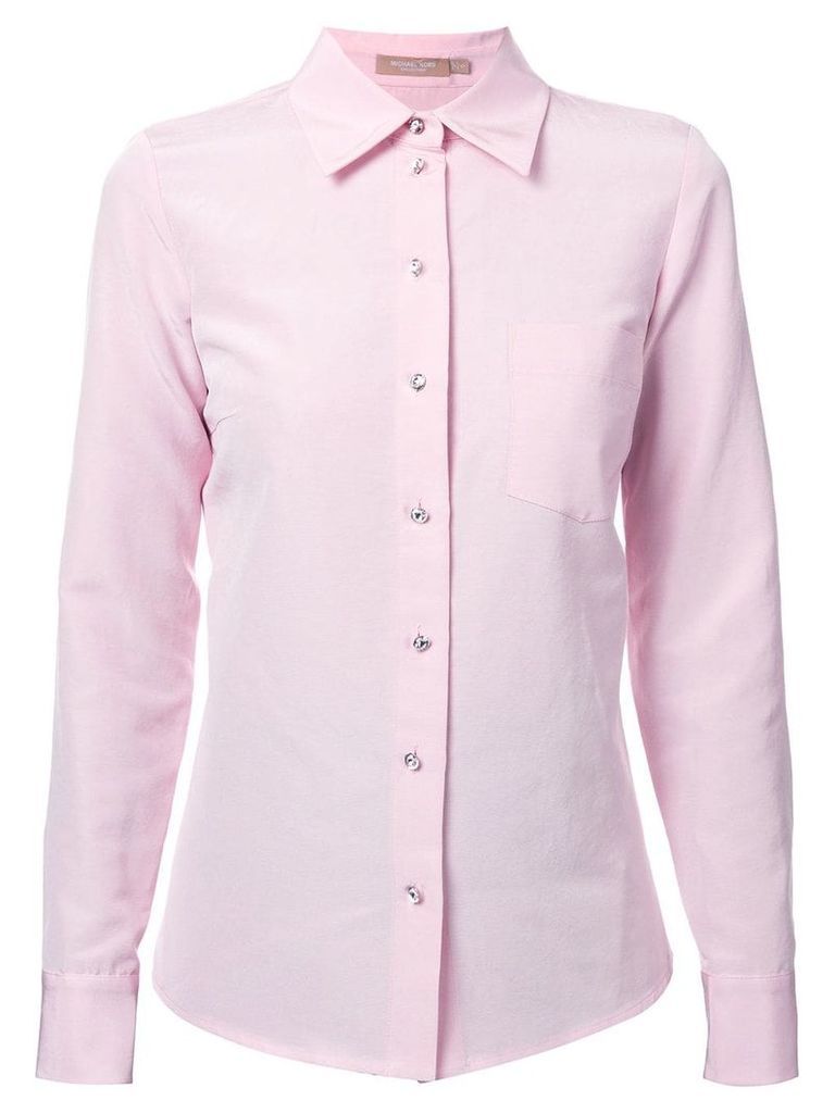 Michael Kors Collection rhinestone button shirt - PINK