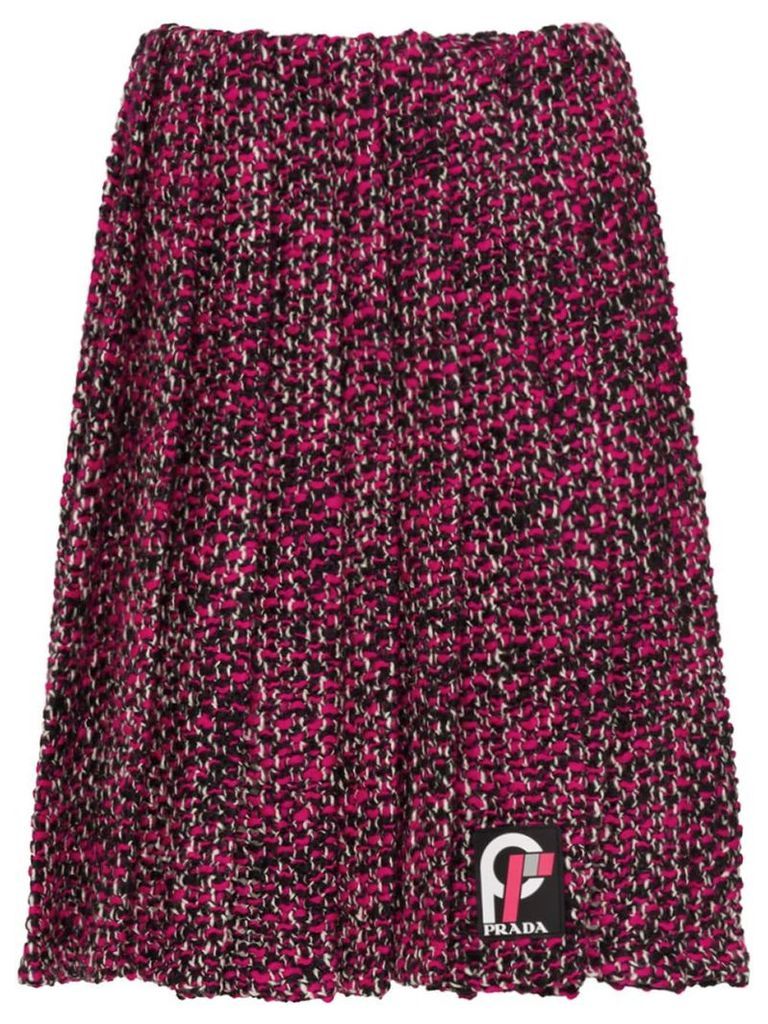 Prada pleated knickerbocker fabric skirt - PINK