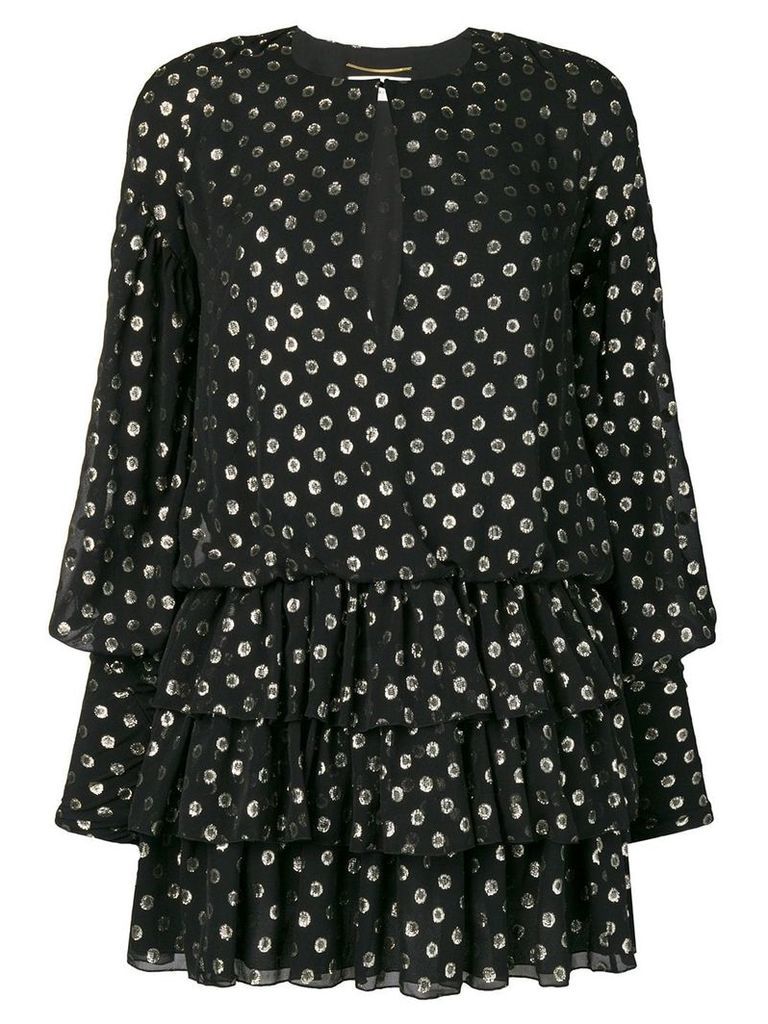 Saint Laurent layered mini dress - Black