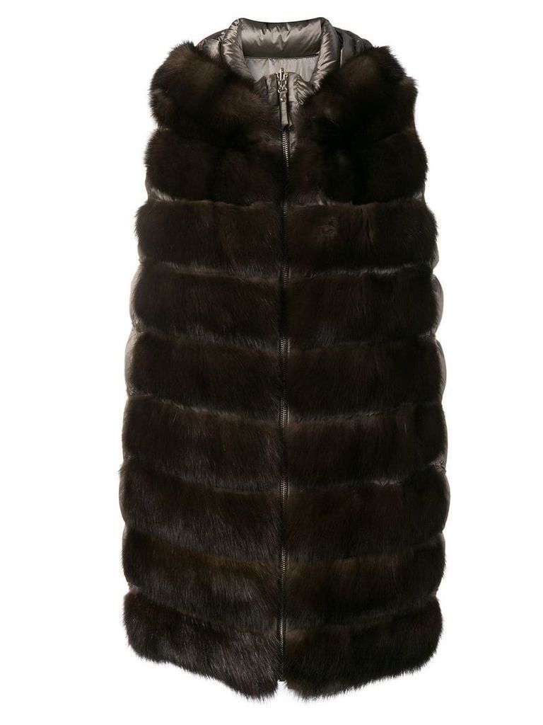 Liska padded fur waistcoat - Brown