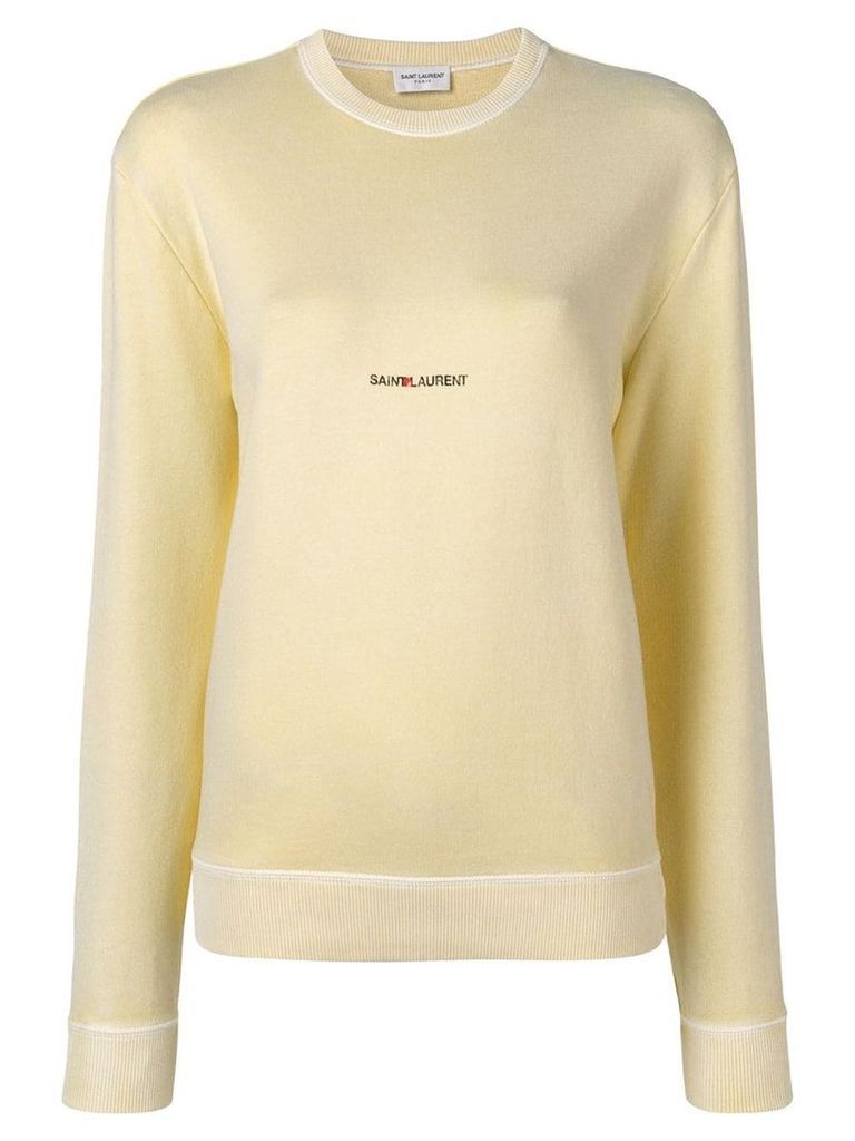 Saint Laurent logo sweatshirt - Yellow
