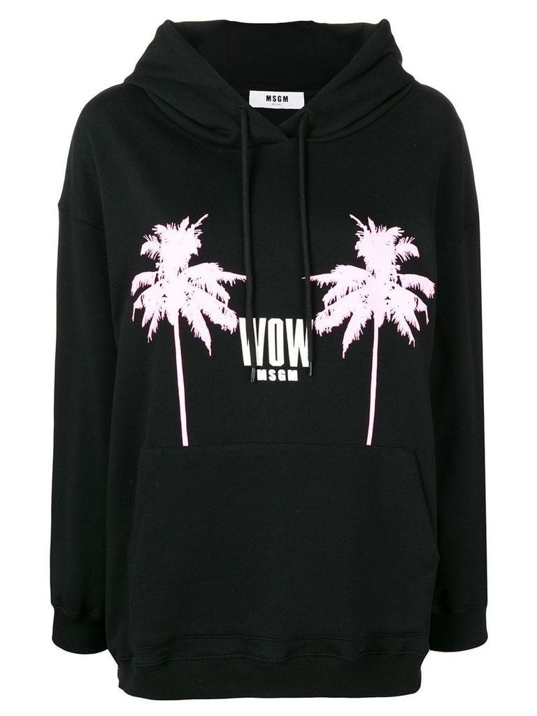 MSGM palm tree hoodie - Black