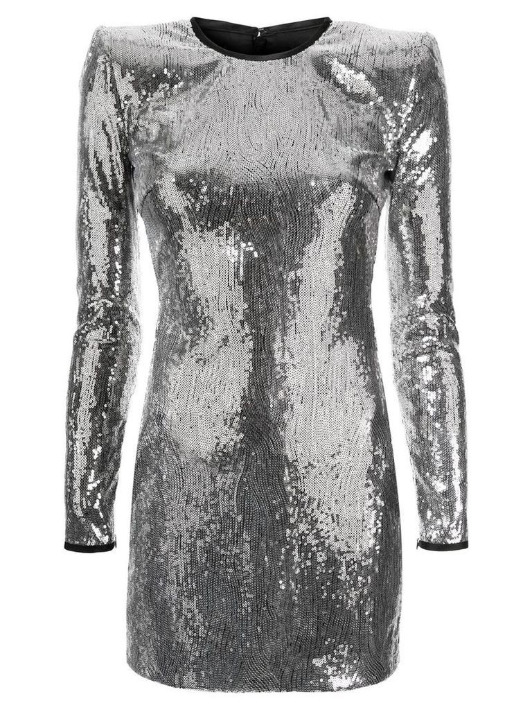 Dsquared2 sequinned fitted dress - SILVER