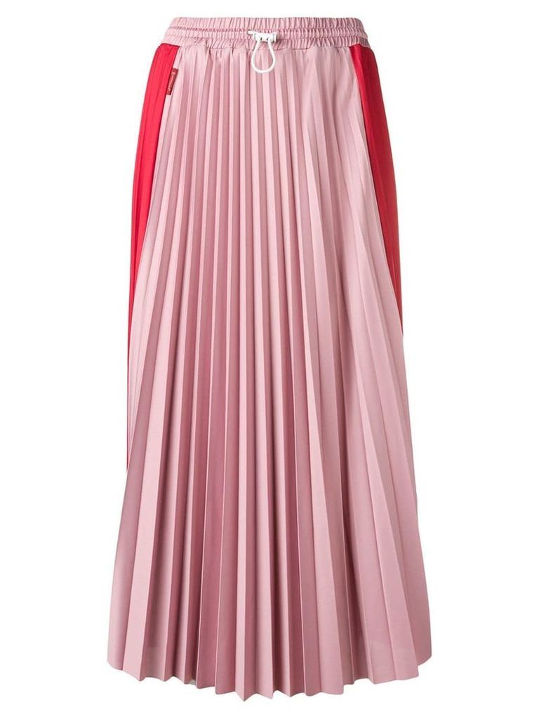 Moncler two tone pleated skirt - Red