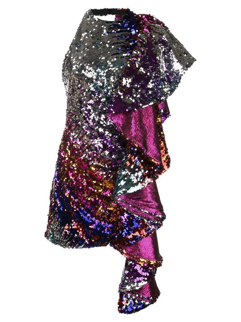 Halpern embellished ruffle dress - Multicolour