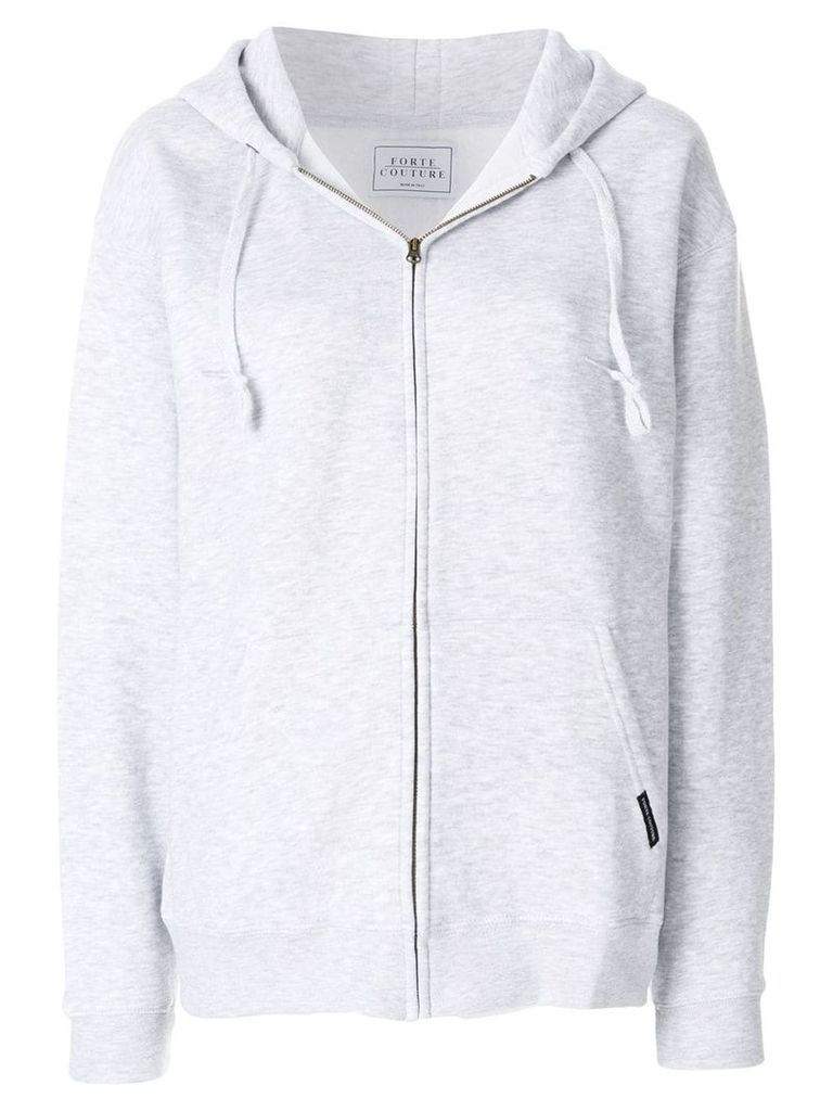 Forte Dei Marmi Couture oversized zip up hoodie - Grey