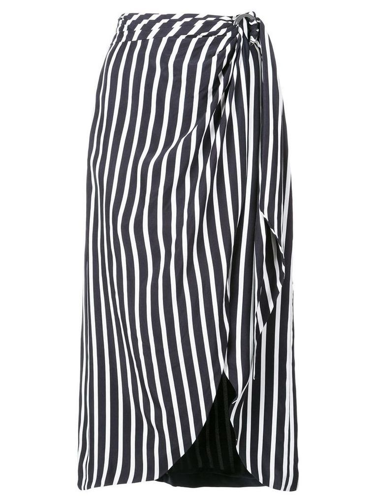 Jonathan Simkhai striped midi skirt - White