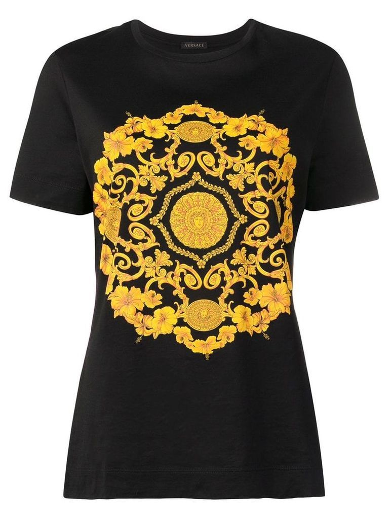 Versace baroque print T-shirt - Black