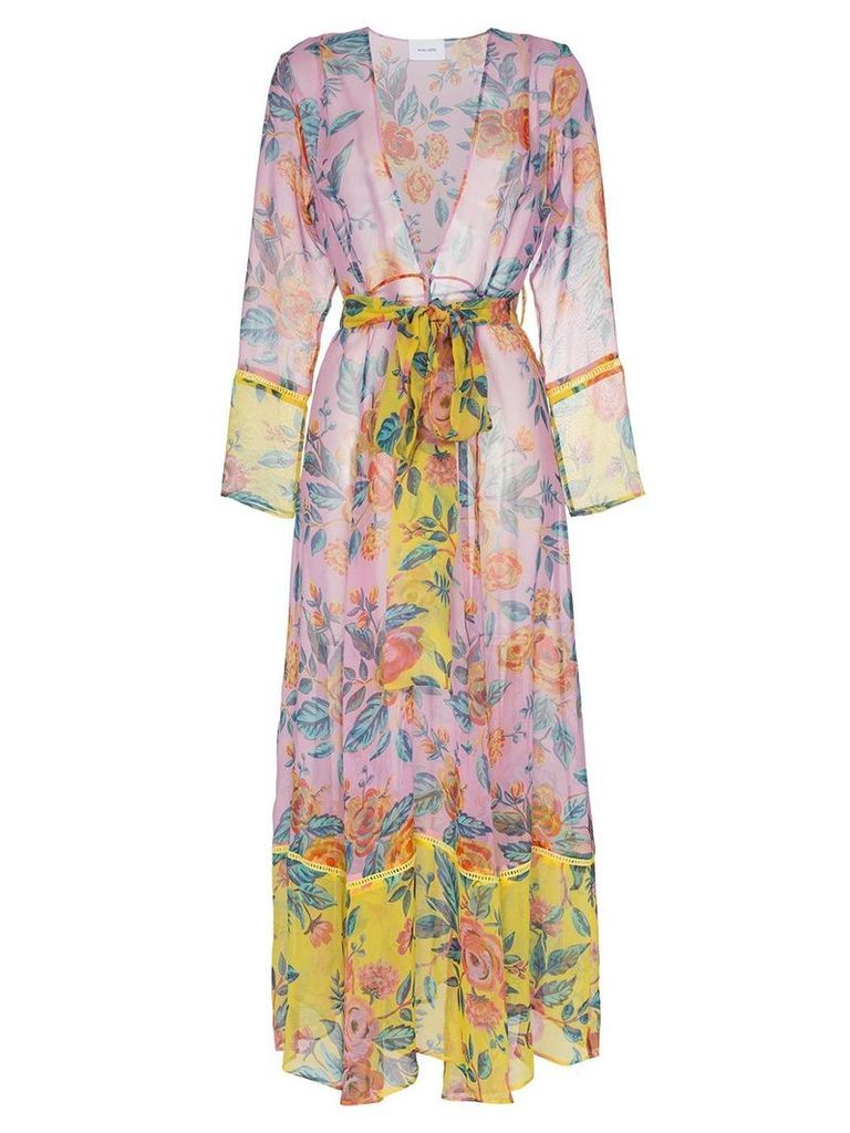 We Are Leone Sheer floral robe - Pink