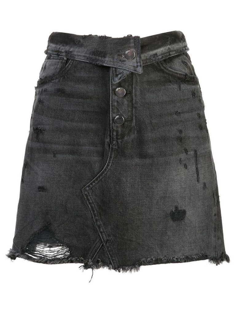 AMIRI fold over denim skirt - Black