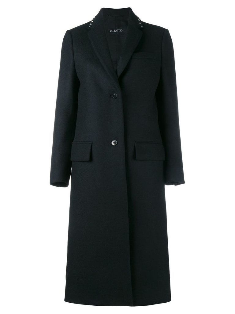 Valentino 'Rockstud' single breasted coat - Black