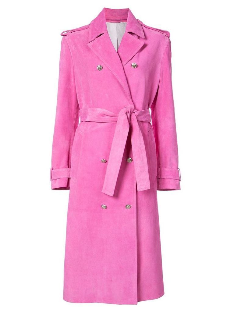Calvin Klein 205W39nyc suede trench coat - Pink