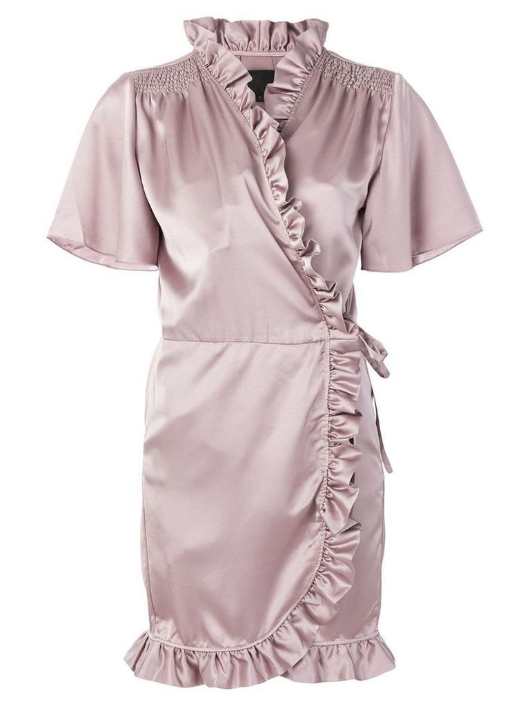 Iil7 ruffled wrap dress - Pink
