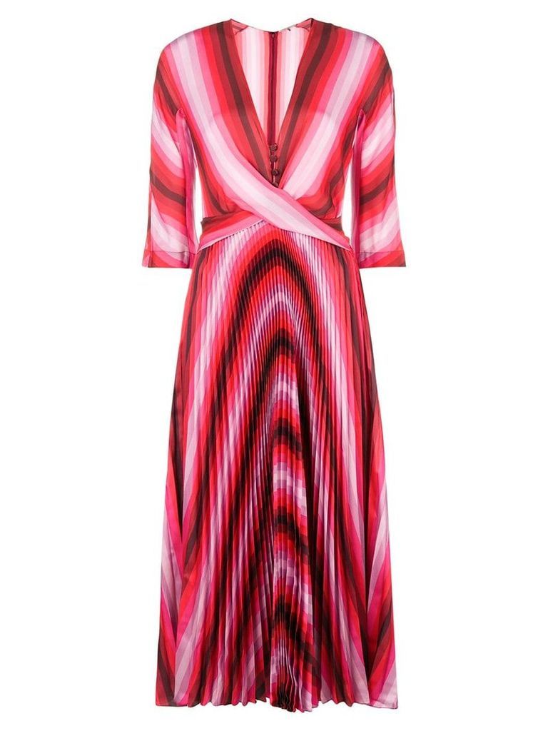 Marco De Vincenzo striped pleated dress - PINK