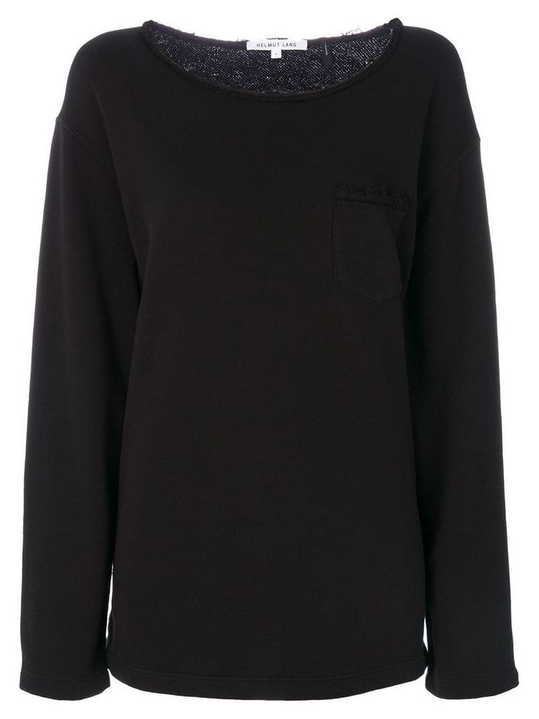 Helmut Lang raw-edge detail sweatshirt - Black