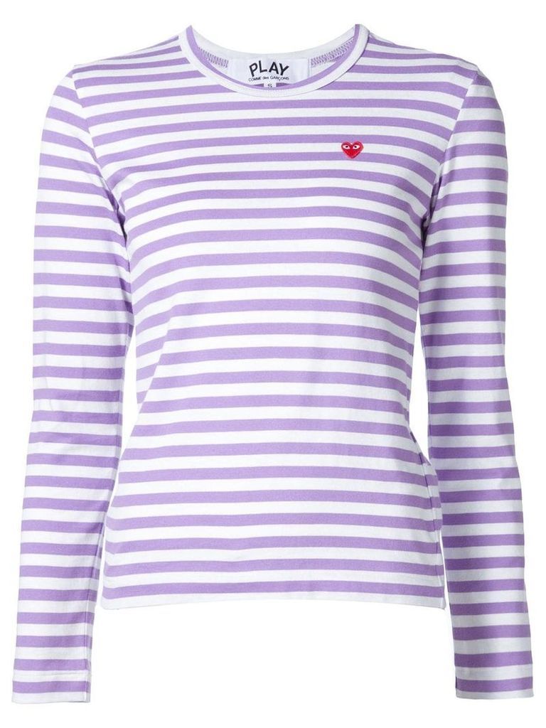 Comme Des Garçons Play mini heart striped T-shirt - PINK