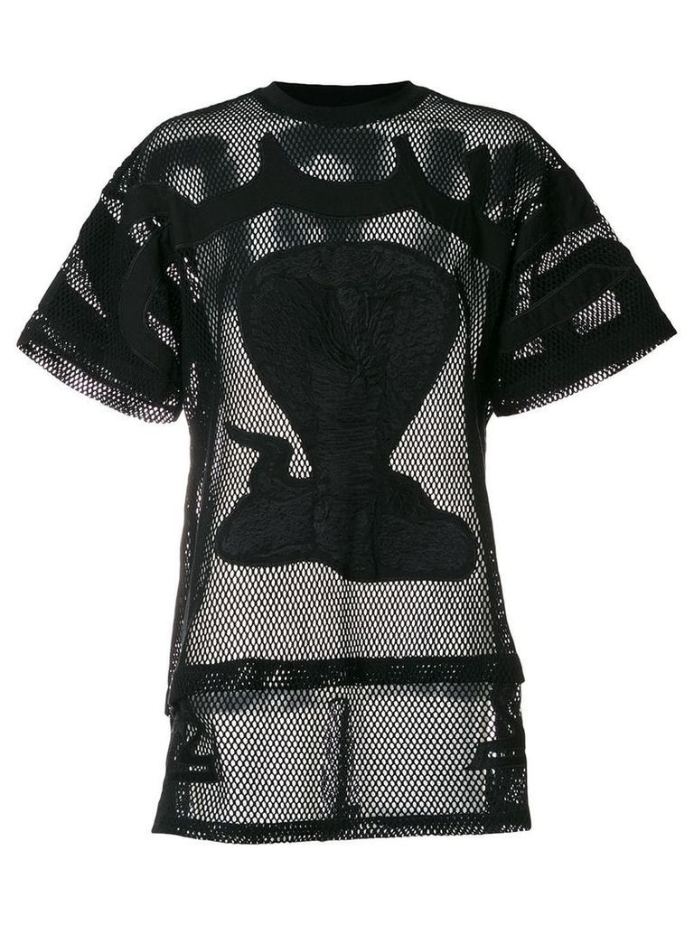 KTZ poison cobra embroidered mesh T-shirt - Black
