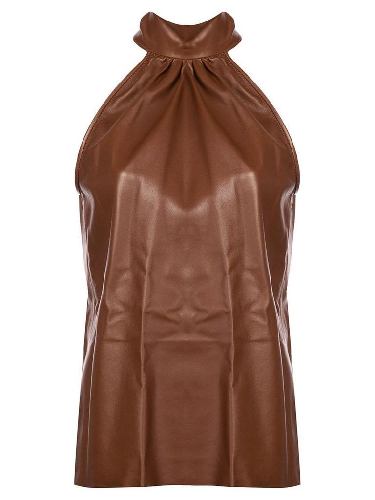 Rochas pussy bow top - Brown