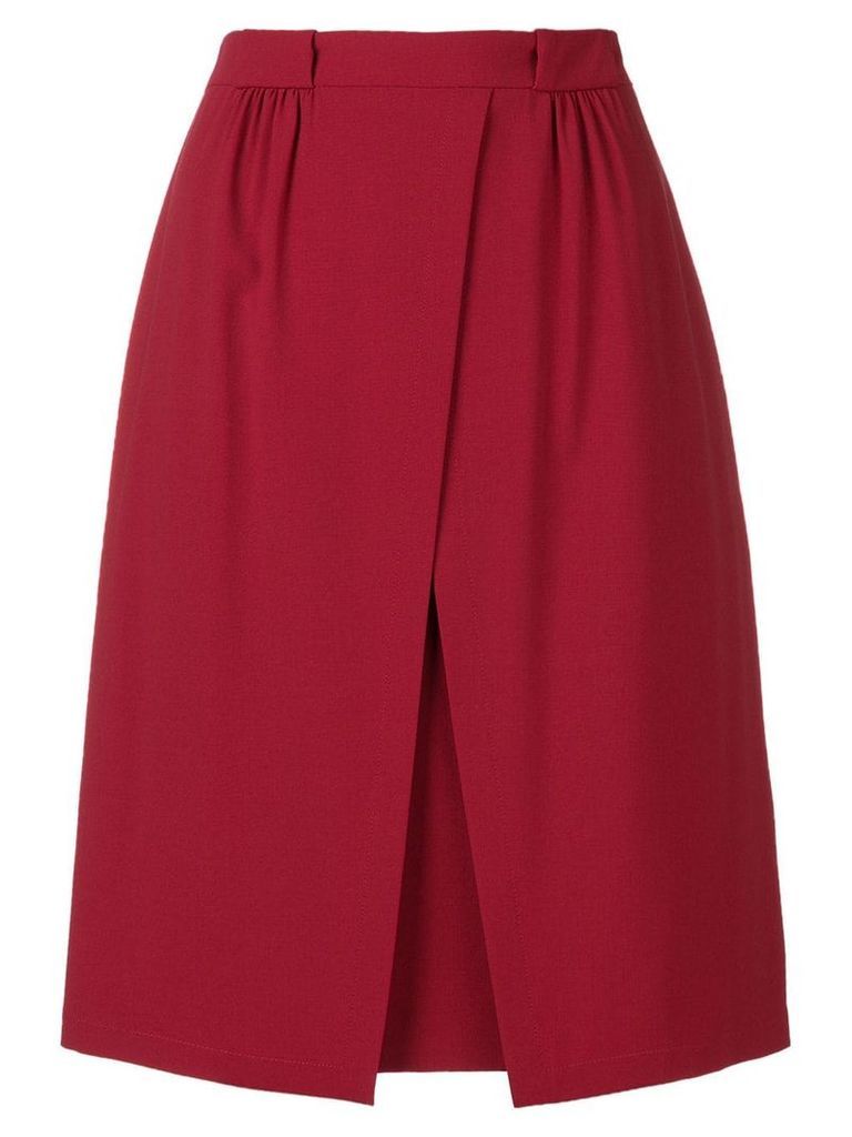 Emporio Armani off centre split skirt - Red