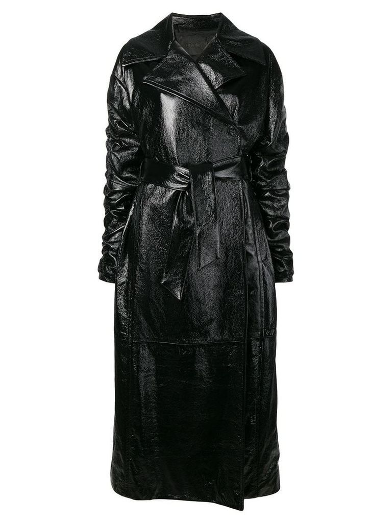 Drome belted long trench coat - Black