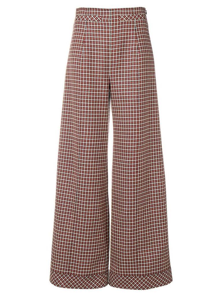 Courrèges houndstooth palazzo trousers - Blue