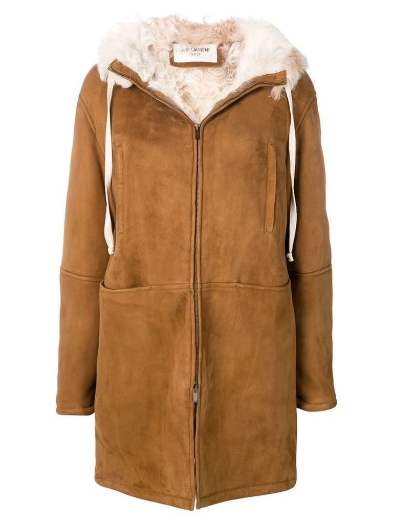 Saint Laurent parka coat - Brown