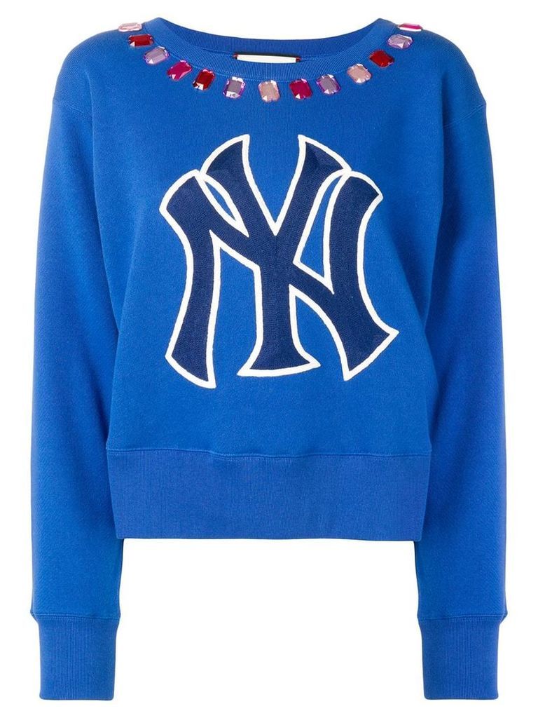 Gucci NY embellished sweater - Blue