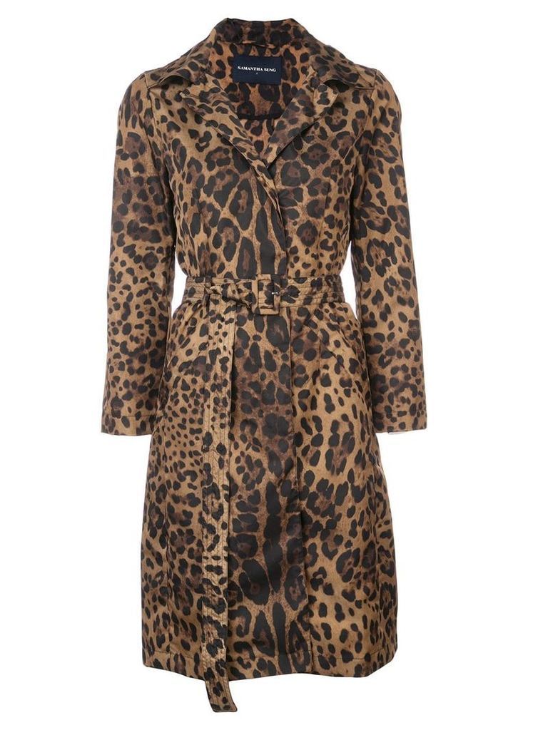 Samantha Sung Parisseinne leopard print coat - Brown