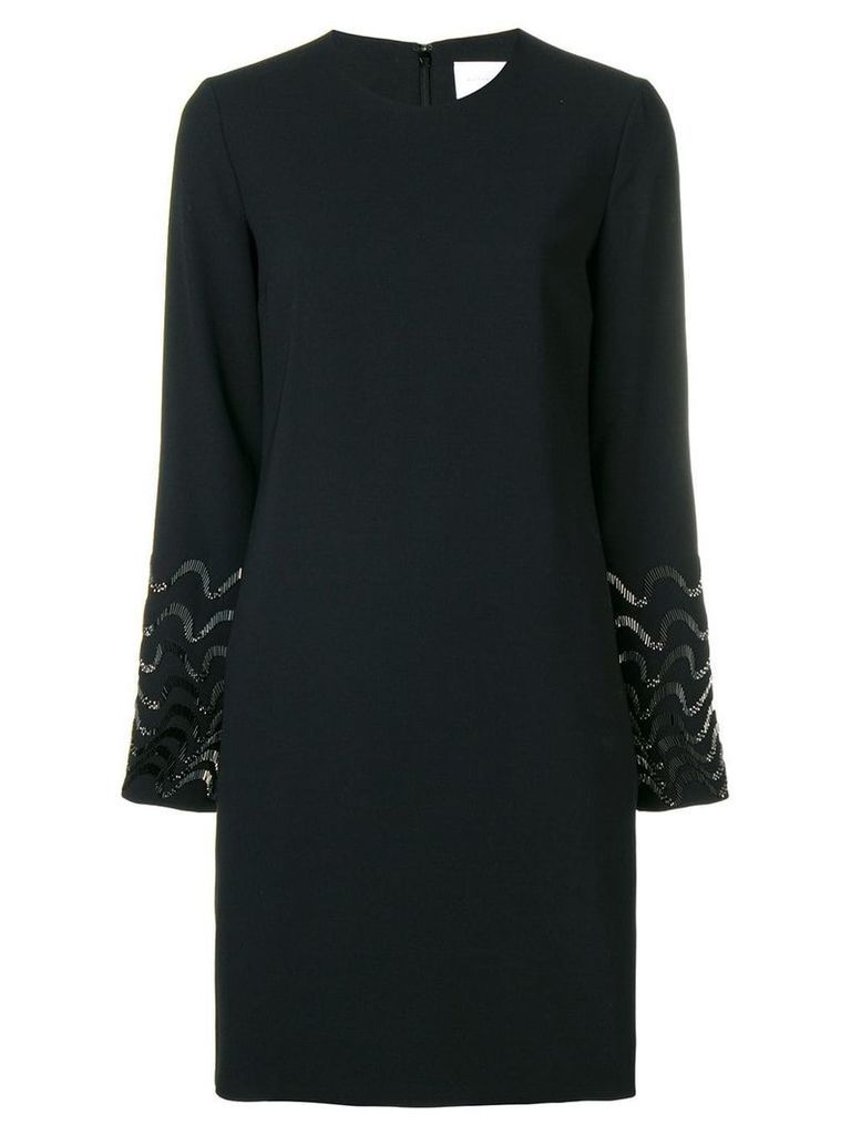 Victoria Victoria Beckham bead embroidered shift dress - Black