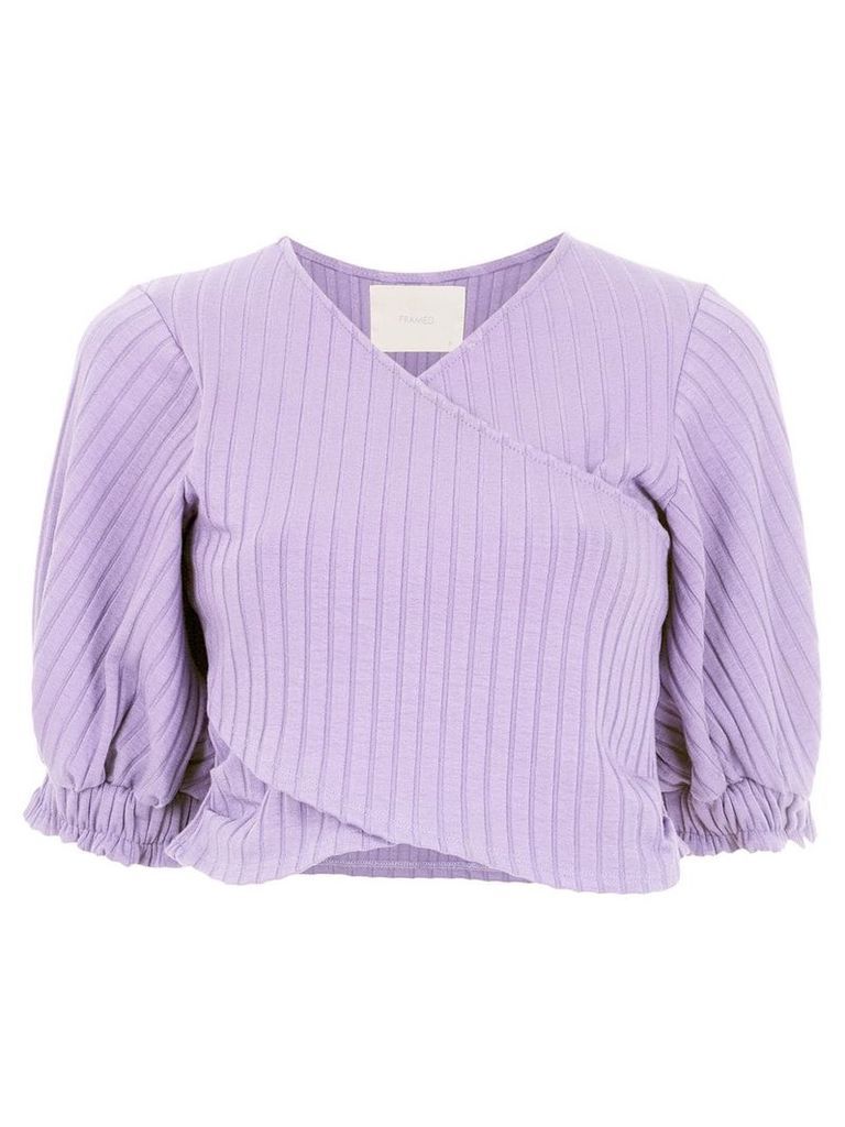 Framed cropped top - PURPLE