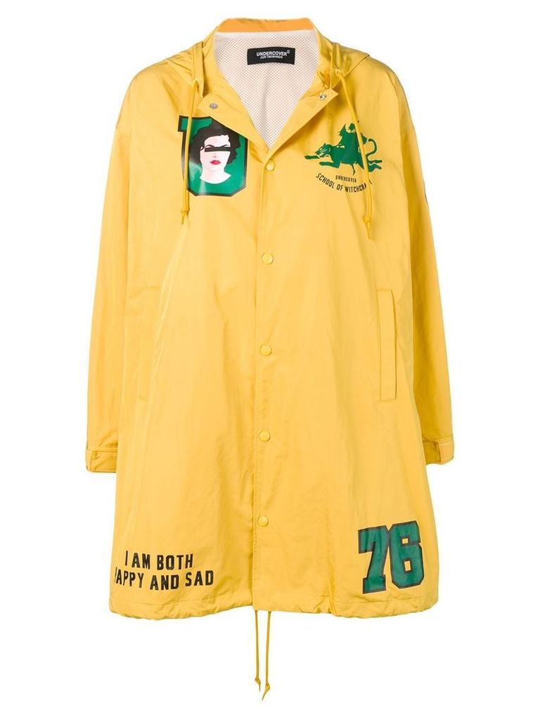 Undercover patch parka coat - Yellow