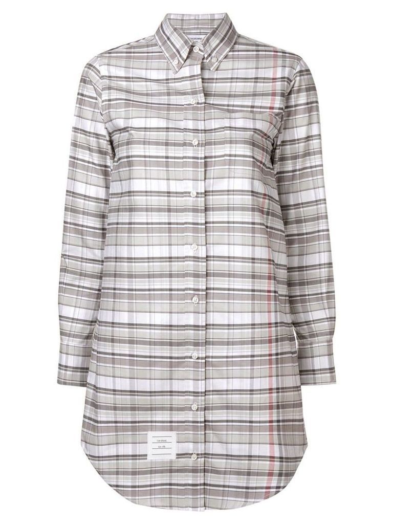 Thom Browne check shirt dress - Grey